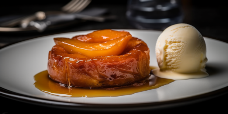Tarte Tatin de Maçã com Sorvete de Baunilha de Madagascar