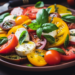 Salada Caprese com Tomates Heirloom e Manjericão 12 Salada Caprese com Tomates Heirloom e Manjericão